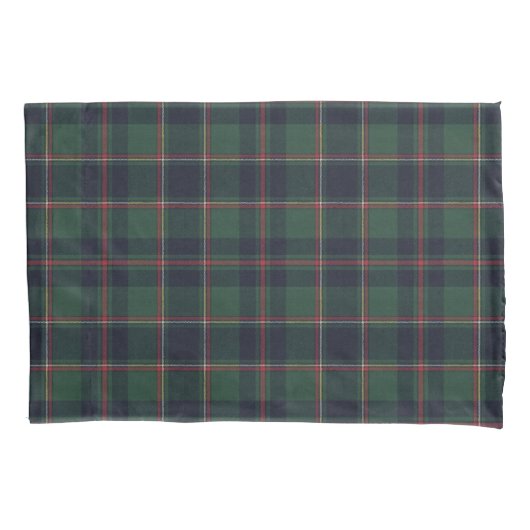 Classic Dark Blue Red Green Plaid Pattern 枕カバー (正面)