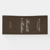 Classic Dark Brown Old Money Wedding Welcome 横断幕 (横)