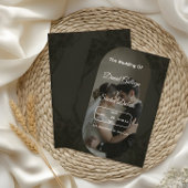 Classic Dark Elegant Wedding Invitation 招待状