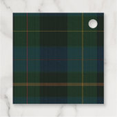 Classic Dark Green & Blue Plaid Baby Shower フェイバータグ (裏面)