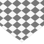Classic dark grey checkerboard ショートテーブルランナー (コーナー)