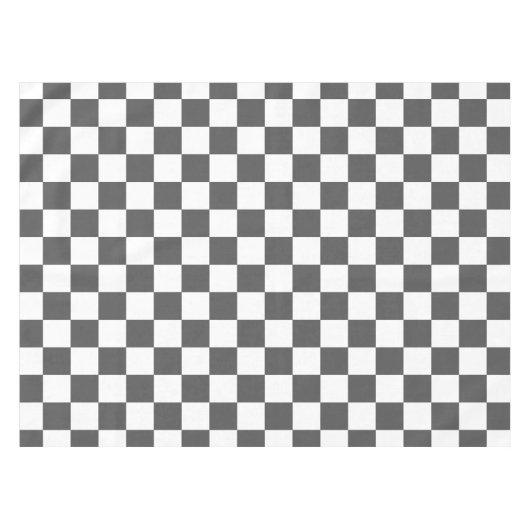 Classic dark grey checkerboard テーブルクロス (正面(横))