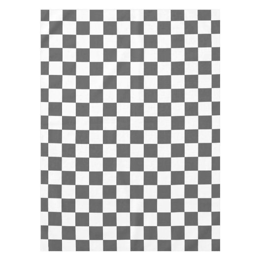 Classic dark grey checkerboard テーブルクロス (正面)