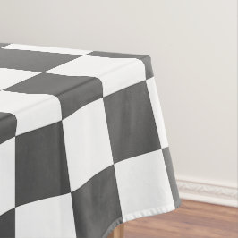 Classic dark grey checkerboard テーブルクロス