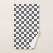 Classic dark grey checkerboard バスタオルセット (ハンドタオル)