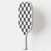 Classic dark grey checkerboard ピックルボールラケット (左)