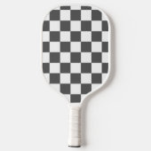 Classic dark grey checkerboard ピックルボールラケット (裏面)
