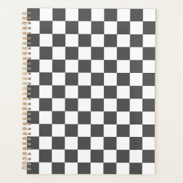 Classic dark grey checkerboard プランナー手帳