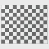 Classic dark grey checkerboard ラッピングペーパー (フラット)