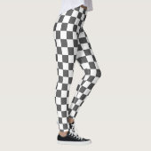 Classic dark grey checkerboard レギンス (右)