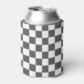 Classic dark grey checkerboard 缶クーラー (缶正面)