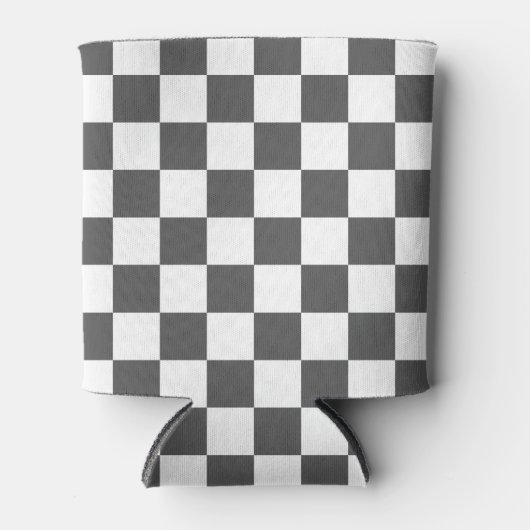 Classic dark grey checkerboard 缶クーラー (正面)