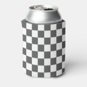 Classic dark grey checkerboard 缶クーラー (缶裏面)