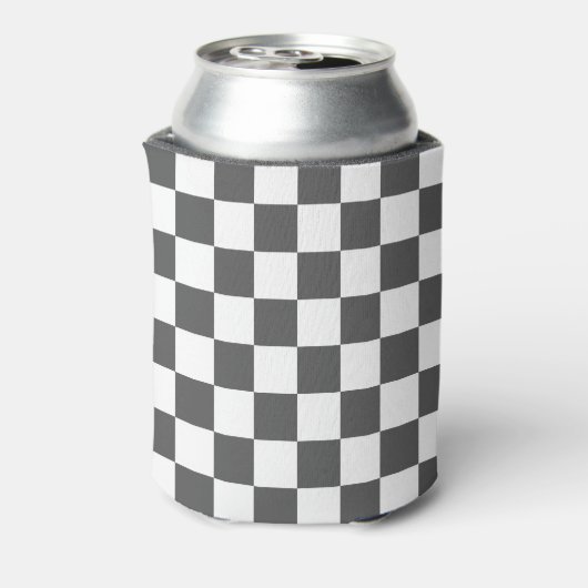 Classic dark grey checkerboard 缶クーラー (缶裏面)