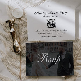 Classic Dark Overlay | QR Code Photo Wedding 出欠カード