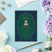 Classic Dark Plaid Baby Shower Acrylic Invitation アクリル招待状 (インサイチュ (ウェディング))