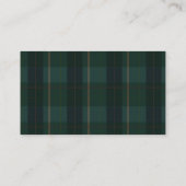 Classic Dark Plaid Lauren Inspired Baby Shower エンクロージャーカード (裏面)