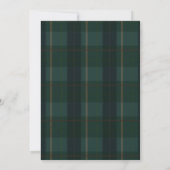 Classic Dark Plaid Lauren Inspired Baby Shower サンキューカード (裏面)