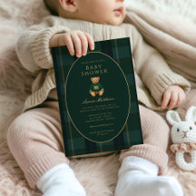 Classic Dark Plaid Lauren Inspired Baby Shower 