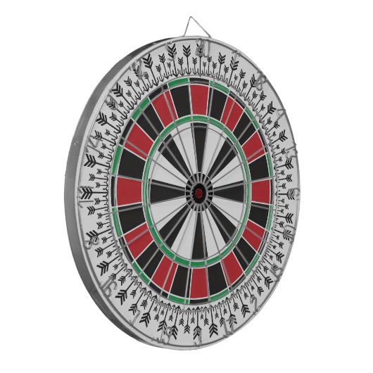 Classic Dartboard Arrow Pattern Game Design ダーツボード (正面左)