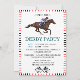 Classic Derby Party Horse Racing Invitation 招待状