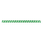 Classic Diagonal Striped Light Green and Green  サテンリボン (正面)