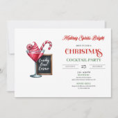 Classic digital Christmas cocktails party invites 招待状 (正面)