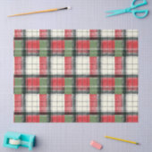 Classic distressed green and red plaid 薄葉紙 (クラフト)