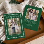 Classic Double Border Frame Green 2 Photo シーズンカード