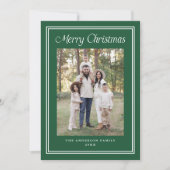 Classic Double Border Frame Green 2 Photo シーズンカード (正面)