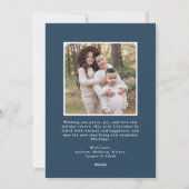 Classic Double Border Frame Navy 2 Photo シーズンカード (裏面)