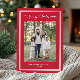 Classic Double Border Red 2 Photo シーズンカード