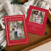 Classic Double Border Red 2 Photo 箔シーズンカード