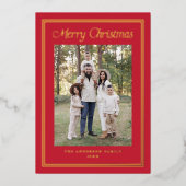 Classic Double Border Red 2 Photo 箔シーズンカード (正面)