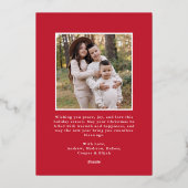 Classic Double Border Red 2 Photo 箔シーズンカード (裏面)