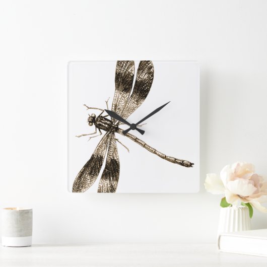 Classic Dragonfly clock スクエア壁時計 (ホーム)