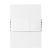 Classic Dusty Blue Rose Floral Wedding 招待状ベリーバンド (裏面例)