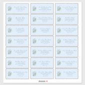 Classic Dusty Blue Wedding Guest Address Labels シール (シート)