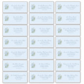 Classic Dusty Blue Wedding Guest Address Labels シール (正面)