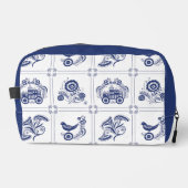 Classic Dutch Blue Delft Tile Floral & Bird Design ドップキット (正面)