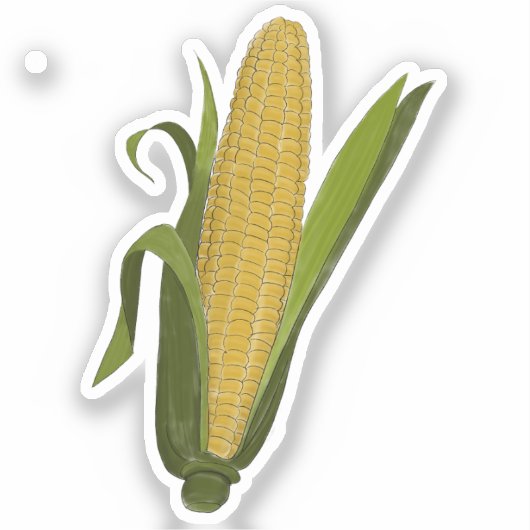Classic Ear of Corn Illustration シール (正面)