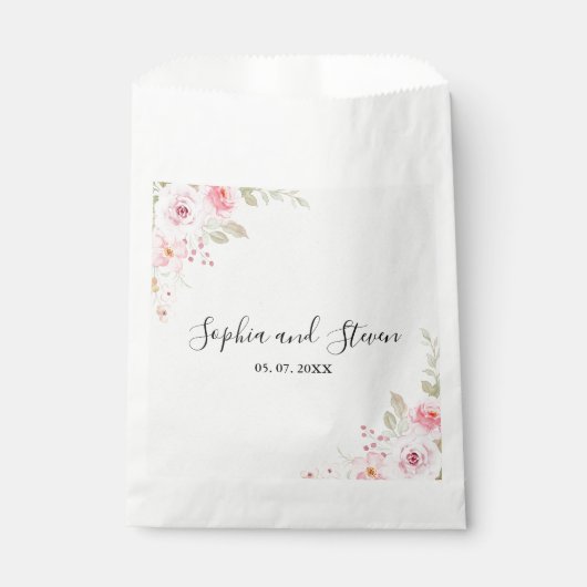 Classic Elegance: Blush Rose Wedding フェイバーバッグ (正面)