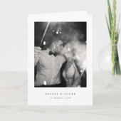 Classic Elegance Folded Wedding サンキューカード (正面)