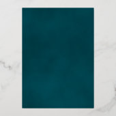 Classic Elegance Gold on Dark Teal Formal Wedding 箔招待状 (裏面)