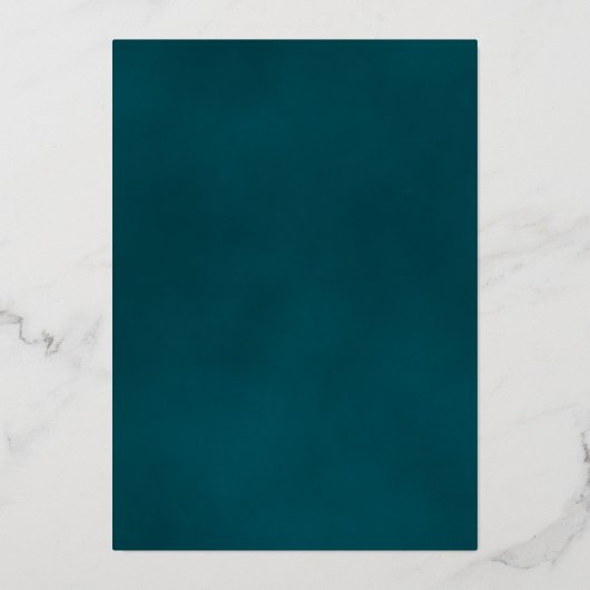 Classic Elegance Gold on Dark Teal Formal Wedding 箔招待状 (裏面)