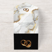 Classic Elegance Gold Wedding Invitation オールインワン招待状 (外側)