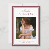 Classic Elegance Graduation Photo Announcement 案内状 (正面)