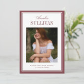 Classic Elegance Graduation Photo Announcement 案内状 (スタンド正面)