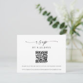Classic Elegance Modern Wedding RSVP QR code 招待状 (スタンド正面)