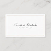 Classic Elegance Script Website Insert Card プレイスカード (裏面)